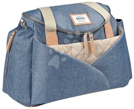Dojčenské potreby - Prebaľovacia taška ku kočíku Beaba Sydney II Heather Blue modrá_1