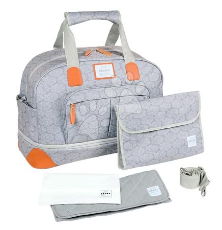 Dojčenské potreby - Prebaľovacia taška ku kočíku Beaba Amsterdam II Expandable Travel Changing Bag Tiny Clouds - 2 veľkosti_1