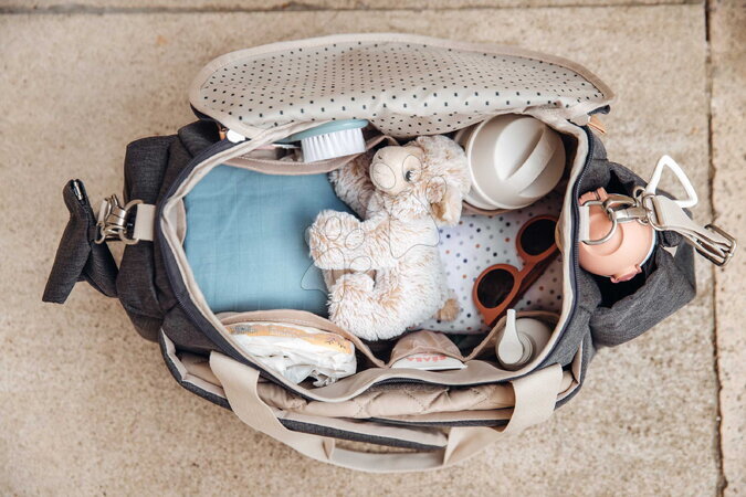 Přebalovací tašky ke kočárkům - Přebalovací taška ke kočárku Sydney II Changing Bag Dark Heather Grey Beaba - 9