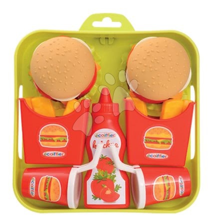 Accesorii și vase de bucătărie de jucărie - Set hamburger pe tavă 100% Chef Écoiffier_1