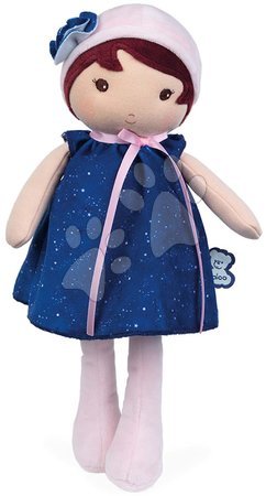 Păpuși de cârpă - Păpușă pentru bebeluși cu melodie Tendresse Aurore K Doll Kaloo 32 cm din material plăcut în rochiță albastră de la 0 luni
