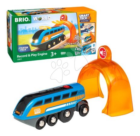 Holzeisenbahnen BRIO - Lokomotíva elektronická s nahrávaním zvukov Smart Tech Sound Record & Play Engine BRIO_1