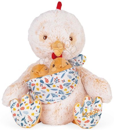 Plyšové a textilní hračky - Plyšový otec kohout s kuřátky Linoo Chicken Dad Plush Paul Kaloo