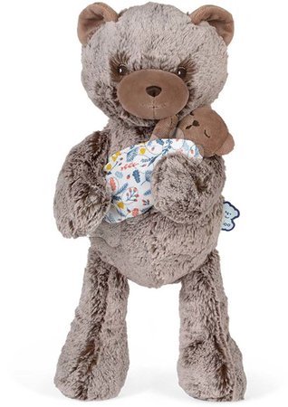 Plyšové medvede - Plyšový otec medveď s mláďatkom Linoo Bear Dad Plush Oscar Kaloo  - 4