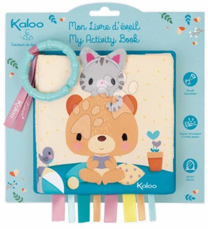 Spielzeuge über das Kinderbett - Textilbuch - Bär Choo at home Activity Book Kaloo