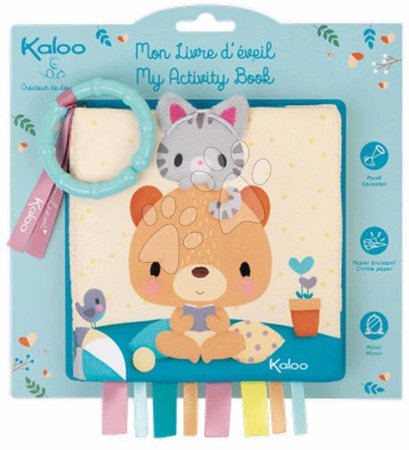 Igrače za malčke od rojstva dalje - Tekstilna knjižica medved Choo at home Activity Book Kaloo