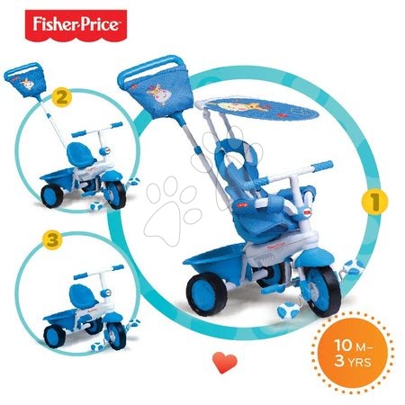 Tricikli za djecu od 10 mjeseci - SMART TRIKE 1460633 Fisher-price trojkolka Elite Blue + 10 mesiacov - 1