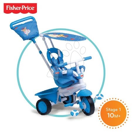 Tricikli za djecu od 10 mjeseci - SMART TRIKE 1460633 Fisher-price trojkolka Elite Blue + 10 mesiacov - 2