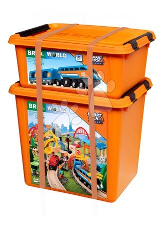 Holzeisenbahnen BRIO - Drevená vláčikodráha a elektronický vláčik World Train Set Action Tunnel Deluxe Set BRIO - 3
