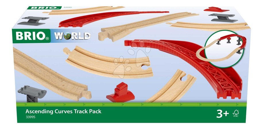 Holzeisenbahnen BRIO - Náhradné diely pre vláčikodráhu Ascending Curves Track Pack BRIO_1