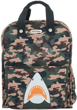 Kreatívne a didaktické hračky - Školská taška batoh Backpack Amsterdam Large Camo Shark Jack Piers 