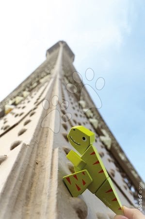 Dřevěné hračky pro nejmenší - Dřevěné zvířátko slon Janod - 1