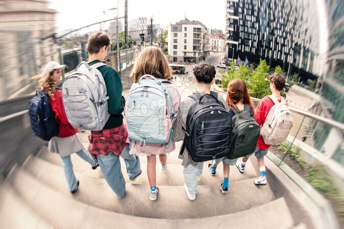 Školské tašky a batohy - Školský batoh Backpack College Khaki Jeune Premier - 11