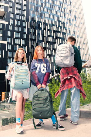 Školské tašky a batohy - Školský batoh Backpack College Khaki Jeune Premier - 12