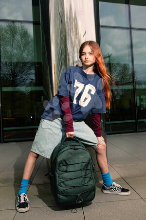 Školské tašky a batohy - Školský batoh Backpack College Khaki Jeune Premier - 5