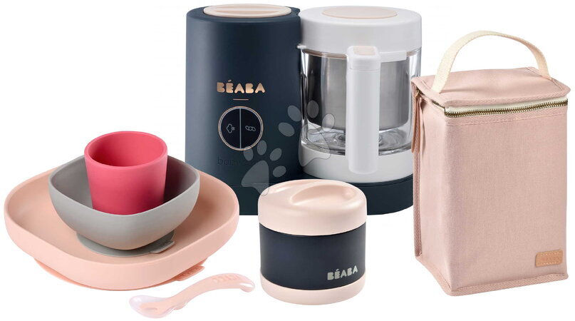 Artículos para bebés - Set de robot de cocina al vapor y batidora Babycook® Neo Night Blue con vajilla infantil termo y bolsa isotérmica Beaba_1