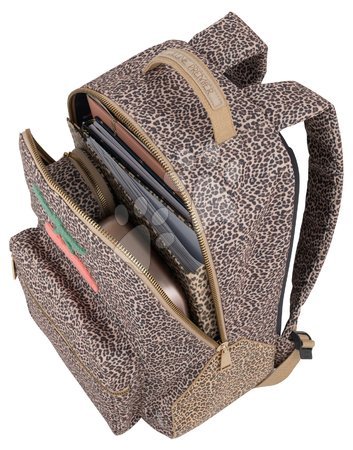 Jeune Premier - Školská taška batoh Backpack Bobbie Leopard Cherry Jeune Premier ergonomická luxusné prevedenie 41*30 cm_1