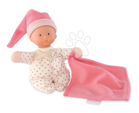 Igrače dojenčki od 0. meseca - Dojenček Minirêve Mon Doudou Corolle Small Pink Heart 16 cm od 0 mes