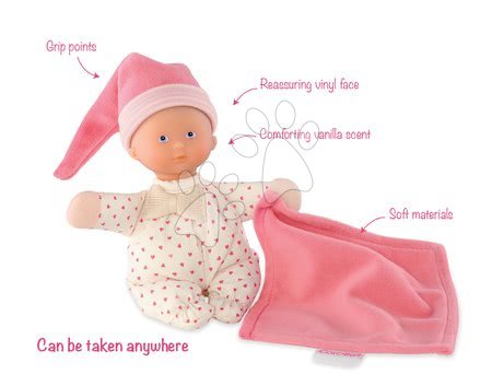 Igrače dojenčki od 0. meseca - Dojenček Minirêve Mon Doudou Corolle Small Pink Heart 16 cm od 0 mes_1