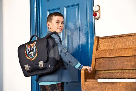 Iskolatáskák - Iskolai aktatáska Classic Midi Tiger Navy Jeune Premier - 8