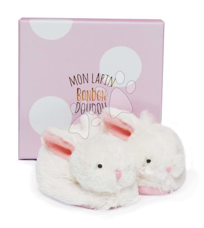 Ubranka dziecięce - Kapcie dziecięce z grzechotką Zajączek Lapin Bonbon Doudou et Compagnie - 2