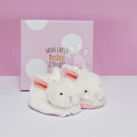 Babybedarf - Babyhausschuhe mit Hasenrassel Lapin Bonbon Doudou et Compagnie_1