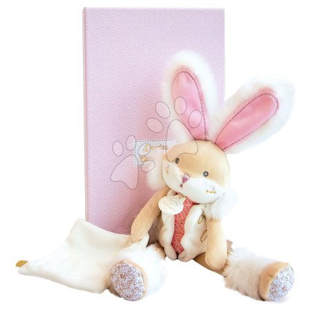 Pluszowe zajączki - Pluszowy zajączek Bunny Pink Lapin de Sucre Doudou et Compagnie - 3