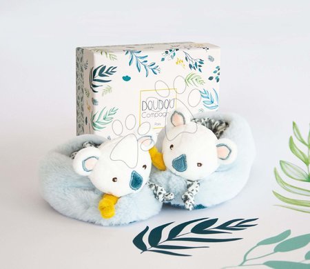 Kojenecké potřeby - Bačkůrky pro miminko s chrastítkem Yoca le Koala Doudou et Compagnie_1