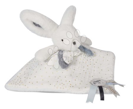 Jucării pentru bebeluși - Iepuraș de pluș de alint Bunny Happy Glossy Doudou et Compagnie