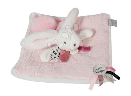 Hračky na mazlení DouDou - Plyšový zajíček na mazlení Happy Blush Doudou et Compagnie