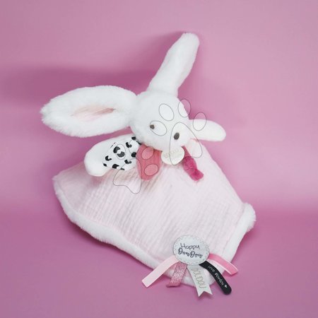 Hračky na mazlení DouDou - Plyšový zajíček na mazlení Happy Blush Doudou et Compagnie_1