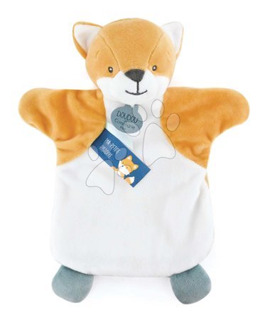 Plyšové hračky - Plyšová liška na loutkové divadlo Fox Hand Puppet Doudou et Compagnie