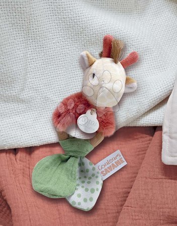 Plyšové a textilní hračky - Plyšová žirafa s chrastítkem Couleurs Savane Doudou et Compagnie_1