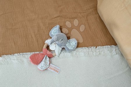 Plyšové a textilní hračky - Plyšový slon s chrastítkem Couleurs Savane Doudou et Compagnie_1