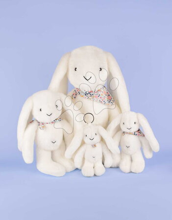 Plyšové zajace - Plyšový zajac Fleurette the Bunny White Doudou et Compagnie - 3