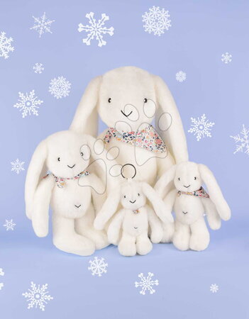 Plyšové zajace - Plyšový zajac Fleurette the Bunny White Doudou et Compagnie - 4