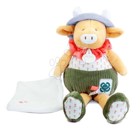 Hračky na mazlení DouDou | Strana 2 - Plyšová kravička s hadříkem na mazlení Aneth the Cow In My Garden Pantin s Comforter Doudou et Compagnie