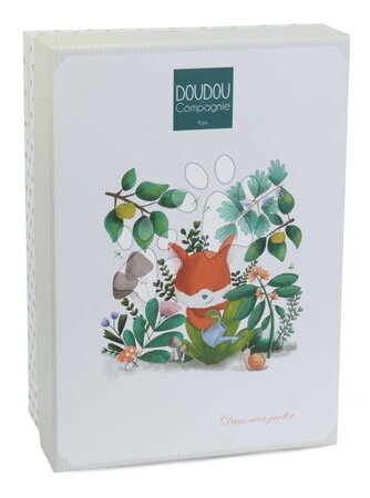 Hračky na mazlení DouDou - Plyšová liška s klipsem na dudlík Romarin the Fox My Garden Dummy Holder Doudou et Compagnie - 3