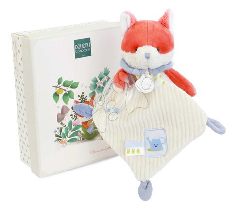 Doudou et Compagnie | Strana 10 - Plyšová liška s chrastítkem Romarin the Fox My Garden Rattle Doudou et Compagnie_1