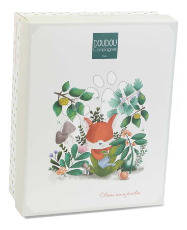 Hračky na mazlení DouDou - Plyšová liška s chrastítkem Romarin the Fox My Garden Rattle Doudou et Compagnie - 4