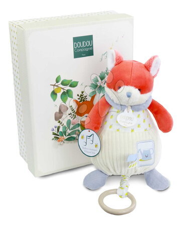Igračke za krevetić - Plišana lisica s melodijom Romarin the Fox In my Garden Music Box Doudou et Compagnie_1