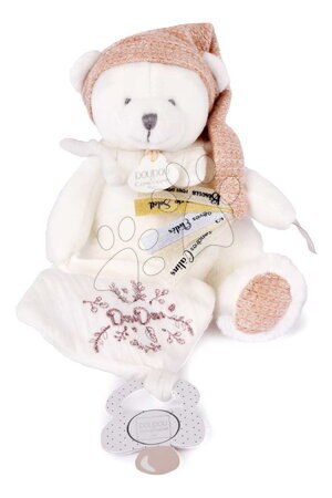 Doudou et Compagnie | Strana 10 - Plyšový medvídek s klipem na dudlík Doudou 25 Years Dummy Holder Pink Doudou et Compagnie