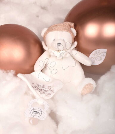 Doudou et Compagnie | Strana 10 - Plyšový medvídek s klipem na dudlík Doudou 25 Years Dummy Holder Pink Doudou et Compagnie_1