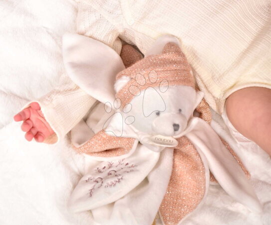 Hračky na mazlení DouDou - Plyšový medvídek na mazlení Doudou 25 Years Doudou Collector Pink Doudou et Compagnie - 5