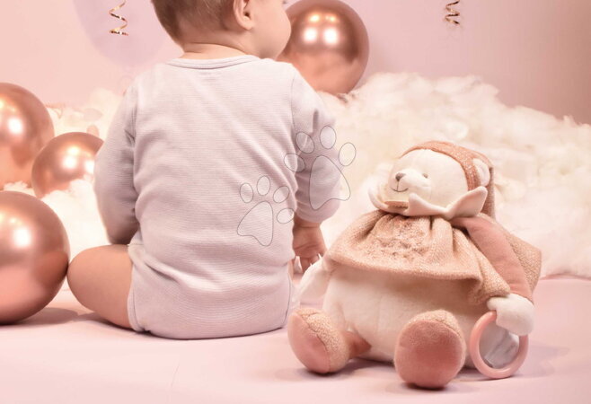 Hračky na mazlení DouDou - Plyšový medvídek Doudou 25 Years Activity Puppet Pink Doudou et Compagnie - 3