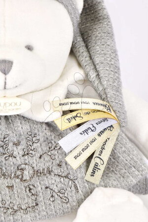 Hračky na mazlení DouDou - Plyšový medvídek Doudou 25 Years Activity Puppet Grey Doudou et Compagnie - 2