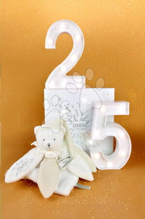 Hračky na mazlení DouDou - Plyšový medvídek na mazlení Doudou 25 Years Doudou Collector White Dodou et Compagnie - 7