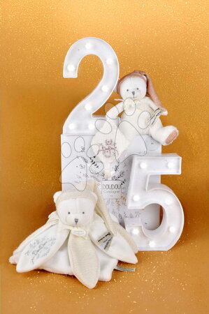 Hračky na mazlení DouDou - Plyšový medvídek na mazlení Doudou 25 Years Doudou Collector White Dodou et Compagnie - 6