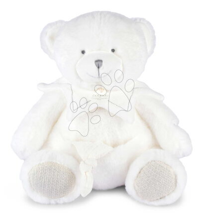 Hračky na mazlení DouDou - Plyšový medvídek s hadříkem na mazlení Doudou 25 Years Puppet with Handkerchief White Doudou et Compagnie - 2