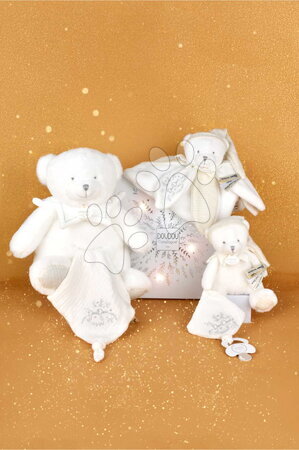 Hračky na mazlení DouDou - Plyšový medvídek na mazlení Doudou 25 Years Doudou Collector White Dodou et Compagnie - 4
